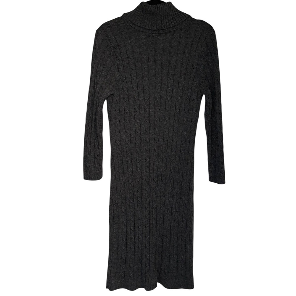 Calvin Klein ~ Women’s Grey Cable Knit LS Sweater Dress ~ Size M - Picture 5 of 10
